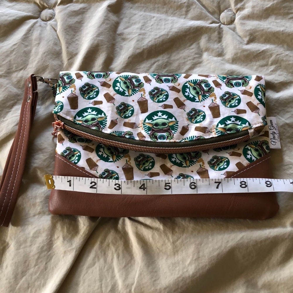 Baby Yoda hand made wristlet